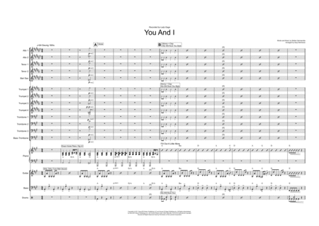 You And I Vocal With Big Band Key Of A Sheet Music