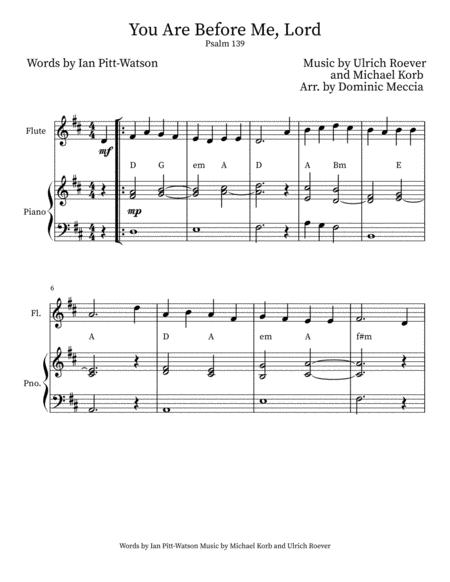 You Are Before Me Lord C Instruments Sheet Music