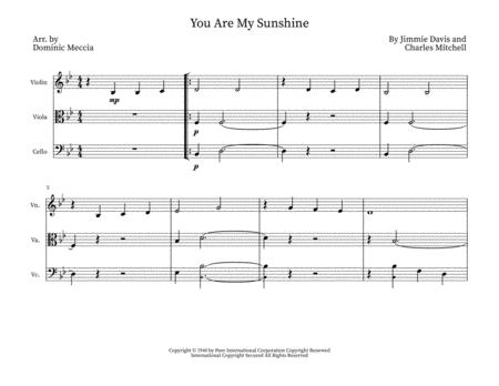 You Are My Sunshine String Trio Sheet Music