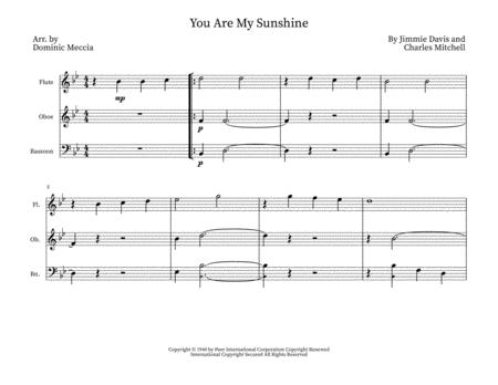 You Are My Sunshine Wind Trio Sheet Music