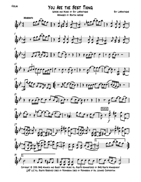 You Are The Best Thing For Violin And Cello Sheet Music