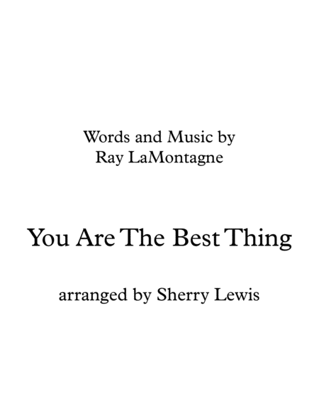 Free Sheet Music You Are The Best Thing String Duo For String Duo