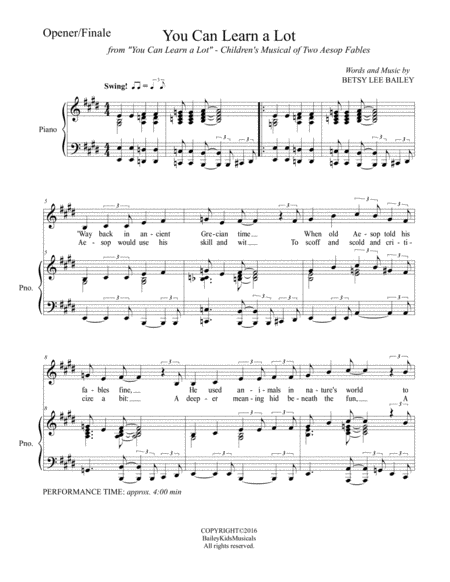 Free Sheet Music You Can Learn A Lot Opener