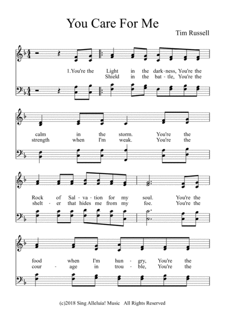 Free Sheet Music You Care For Me