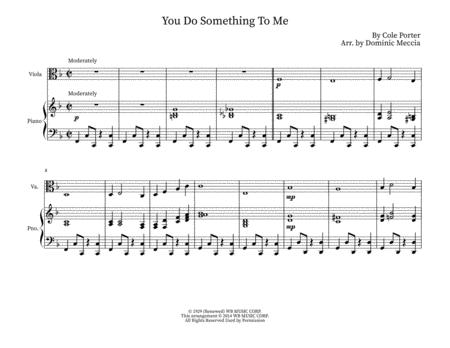 Free Sheet Music You Do Something To Me Viola And Piano