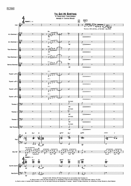 Free Sheet Music You Give Me Something For Voice And Big Band