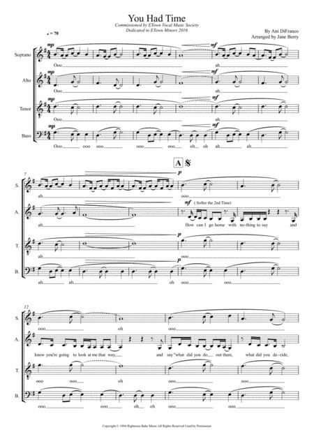 Free Sheet Music You Had Time