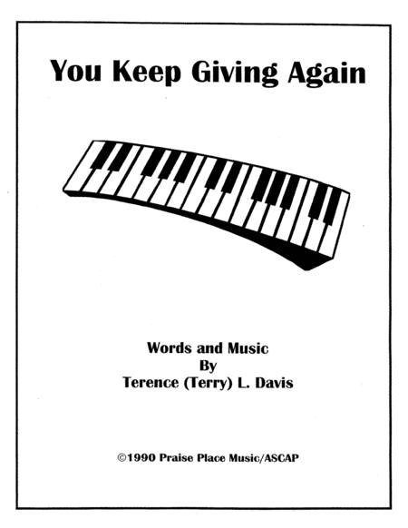 Free Sheet Music You Keep Giving Again