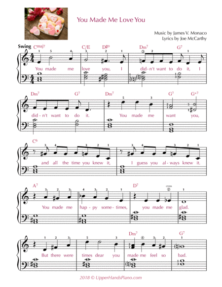 Free Sheet Music You Made Me Love You I Didnt Want To Do It Intermediate