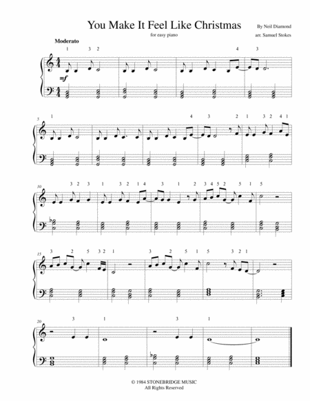 You Make It Feel Like Christmas For Easy Piano Sheet Music