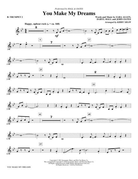 Free Sheet Music You Make My Dreams Arr Kirby Shaw Bb Trumpet 2