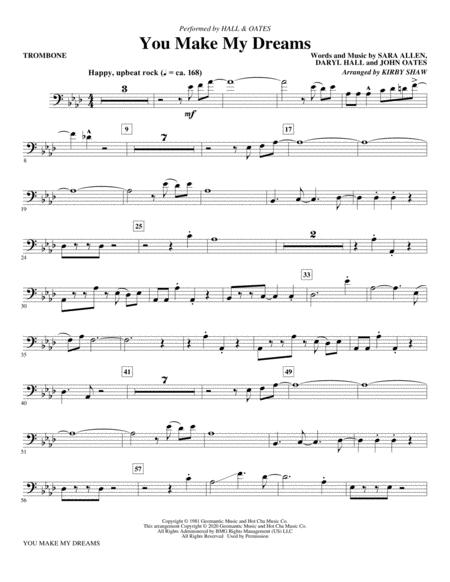 You Make My Dreams Arr Kirby Shaw Trombone Sheet Music