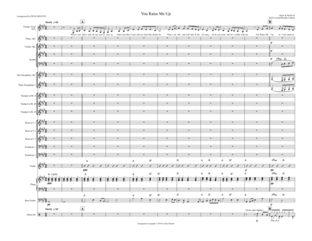 You Raise Me Up Female Vocal With Worship Orchestra Sheet Music