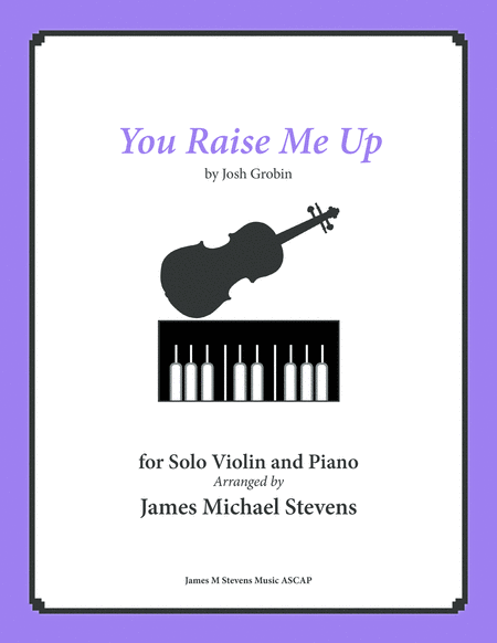 Free Sheet Music You Raise Me Up Solo Violin Piano