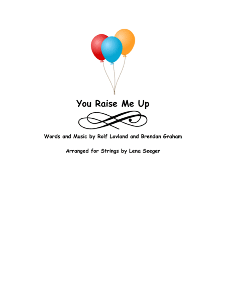 Free Sheet Music You Raise Me Up String Trio