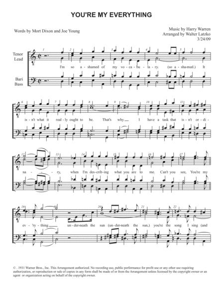 You Re My Everything Sheet Music