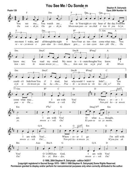 You See Me Sheet Music