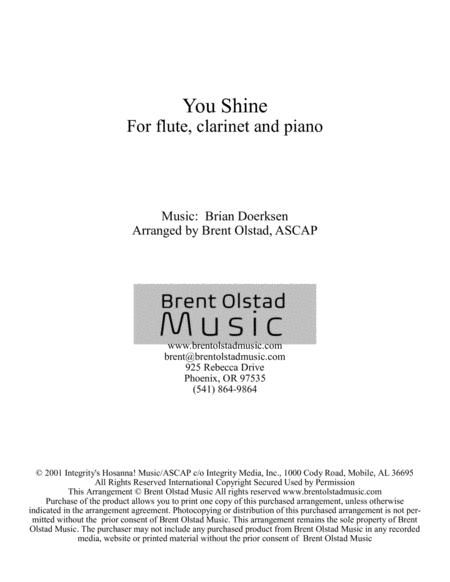Free Sheet Music You Shine