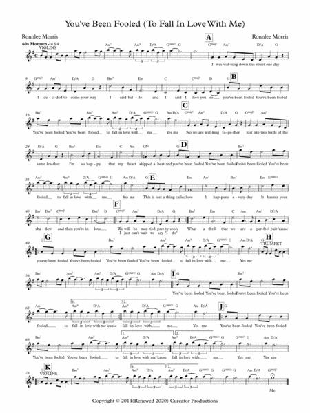 Free Sheet Music You Ve Been Fooled To Fall In Love With Me