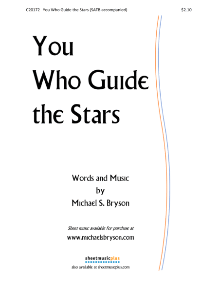 Free Sheet Music You Who Guide The Stars