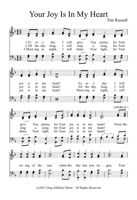 Your Joy Is In My Heart Sheet Music