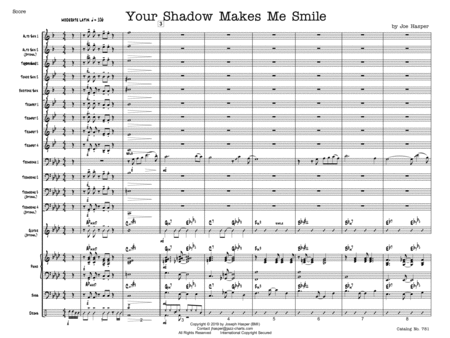 Free Sheet Music Your Shadow Makes Me Smile Trombone Feature With Large Jazz Ensemble 5 4 4 4