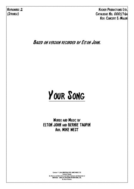 Free Sheet Music Your Song Keyboards 2