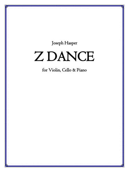 Z Dance Piano Trio Sheet Music