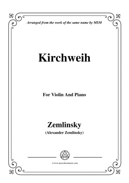 Free Sheet Music Zemlinsky Kirchweih For Violin And Piano