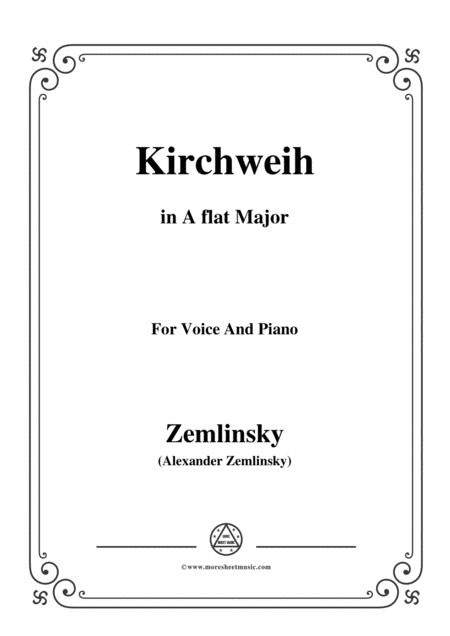 Free Sheet Music Zemlinsky Kirchweih In A Flat Major