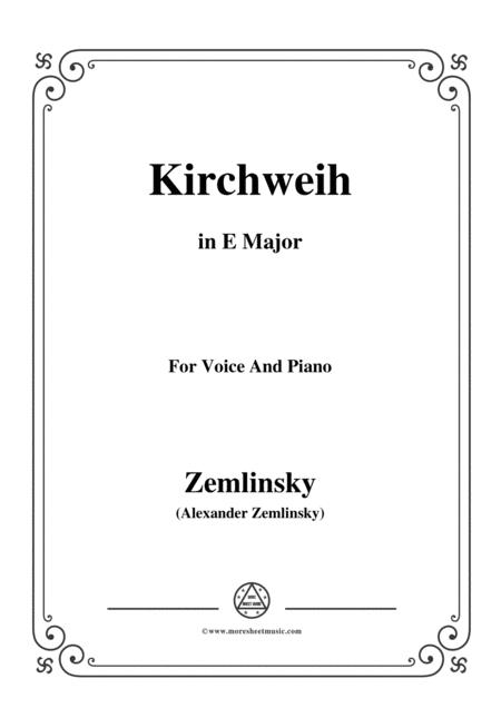 Free Sheet Music Zemlinsky Kirchweih In E Major
