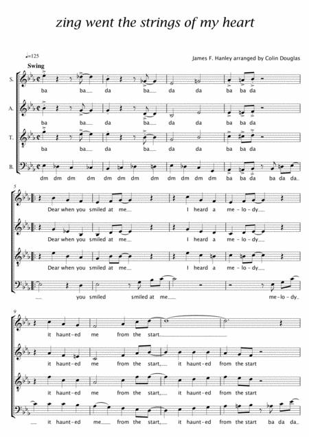 Zing Went The Strings Of My Heart Satb Sheet Music