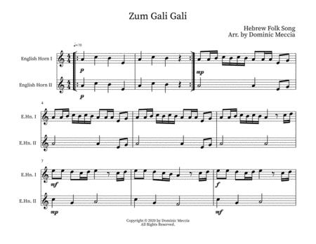 Free Sheet Music Zum Gali Gali English Horn Duet