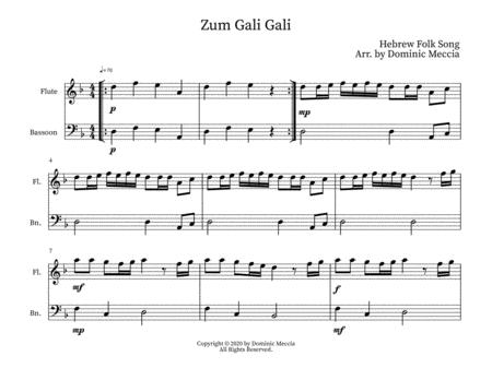 Zum Gali Gali Flute And Bassoon Duet Sheet Music