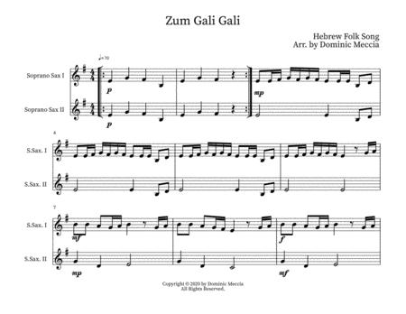 Zum Gali Gali Soprano Sax Duet Sheet Music