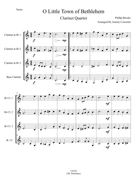 10 Christmas Carols For Clarinet Quartet Page 2