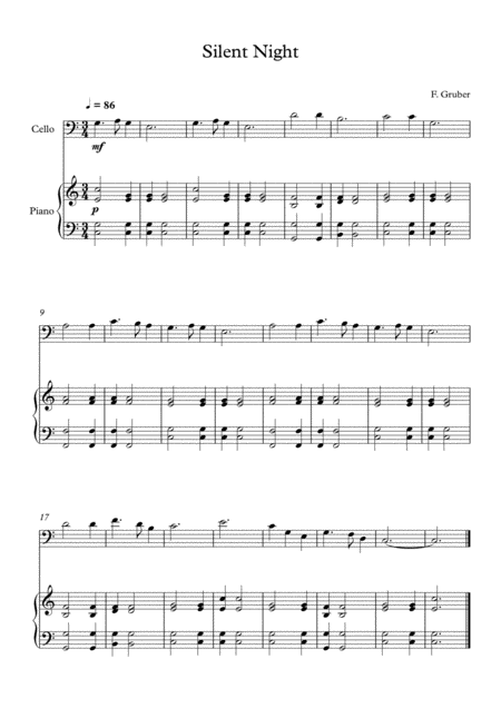 10 Easy Classical Pieces For Cello Piano Vol 2 Page 2