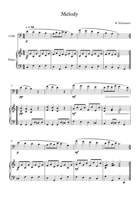 10 Easy Classical Pieces For Cello Piano Vol 6 Page 2