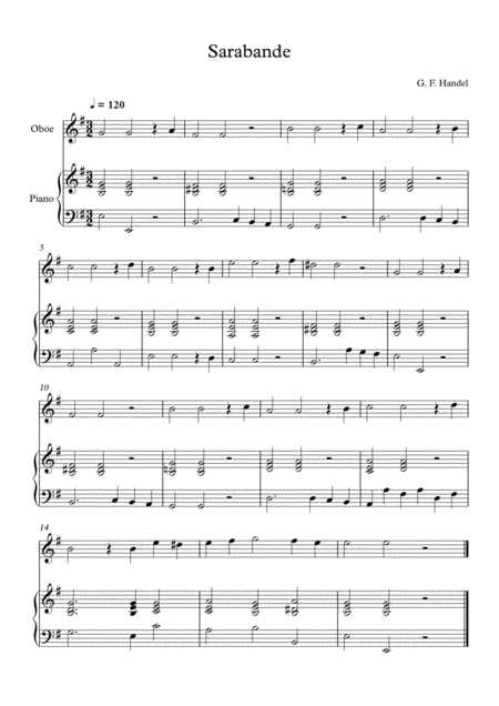 10 Easy Classical Pieces For Oboe Piano Vol 5 Page 2