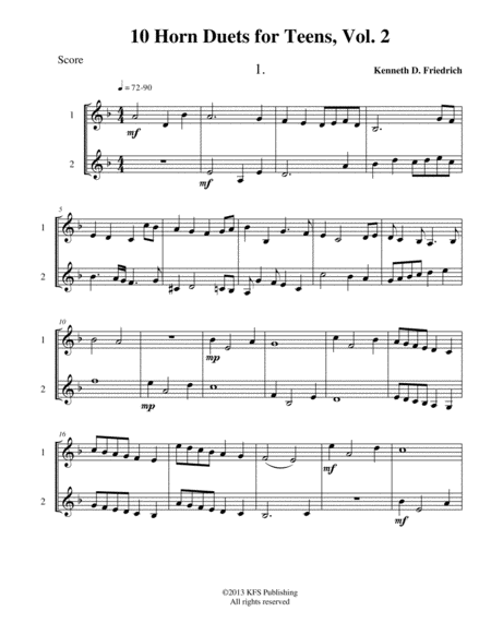 10 French Horn Duets For Teens Vol 2 Page 2