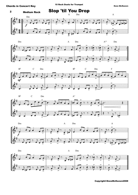 10 Rock Duets For Trumpet Page 2