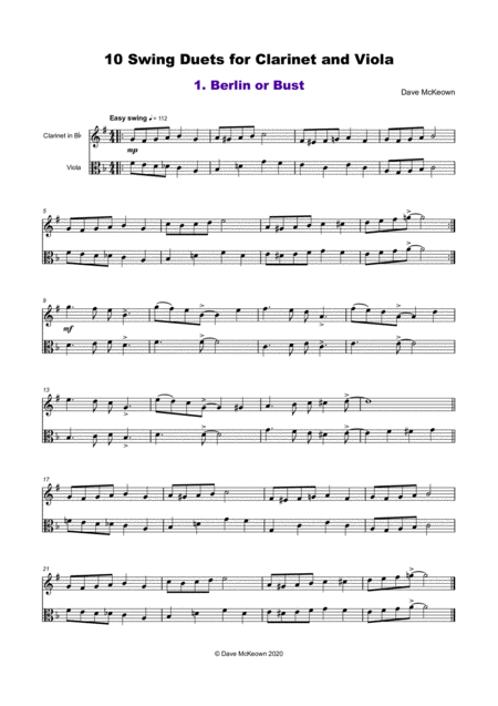 10 Swing Duets For Clarinet And Viola Page 2