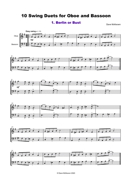 10 Swing Duets For Oboe And Bassoon Page 2