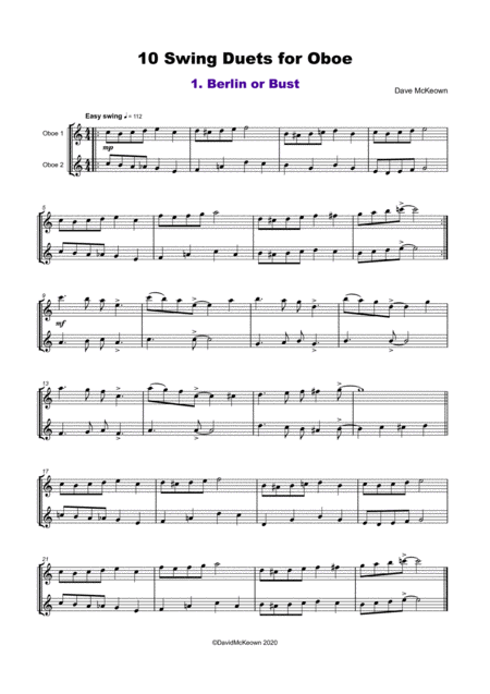 10 Swing Duets For Oboe Page 2