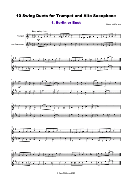 10 Swing Duets For Trumpet And Alto Saxophone Page 2