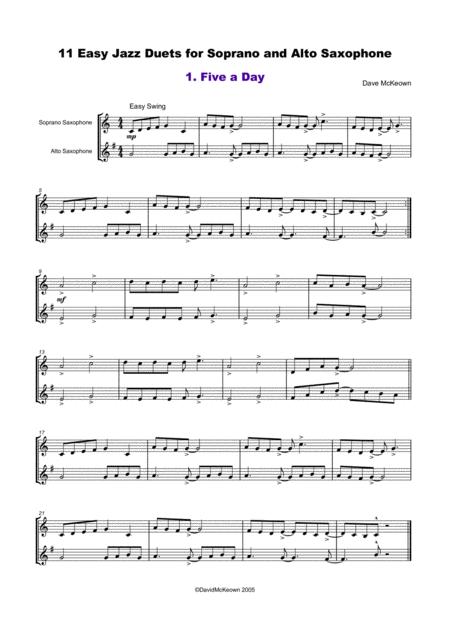 11 Easy Jazz Duets For Soprano And Alto Saxophone Page 2