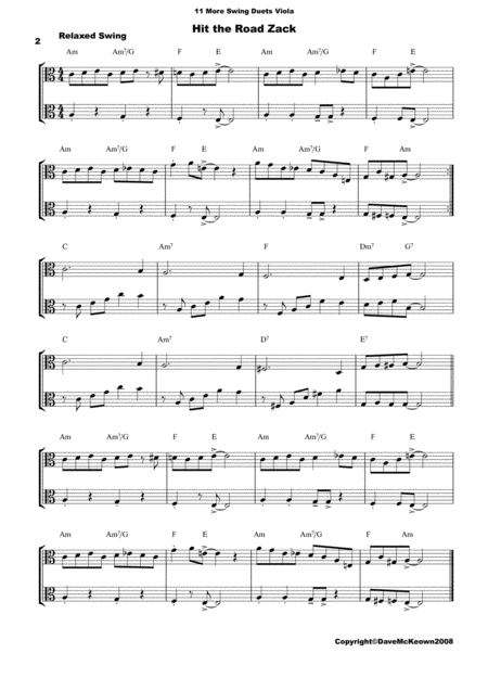 11 More Swing Duets For Viola Page 2