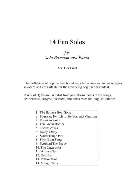 14 Fun Solos For Bassoon And Piano Page 2