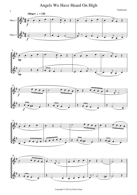 15 Popular Christmas Songs For Oboe Duet Suitable For Beginning Intermediate Oboists Page 2