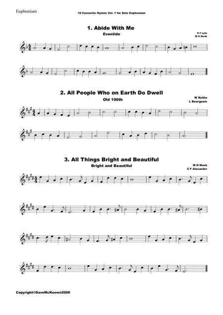 16 Favourite Hymns Vol 1 For Solo Euphonium Page 2